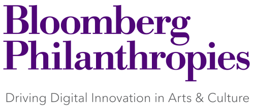 Logo reading "Bloomberg Philanthropies: Driving Digital Innovation in Arts & Culture"