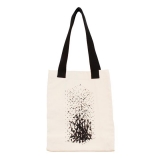 Cornelia Parker's "Hanging Fire" sculpture reproduced on a tote bag.