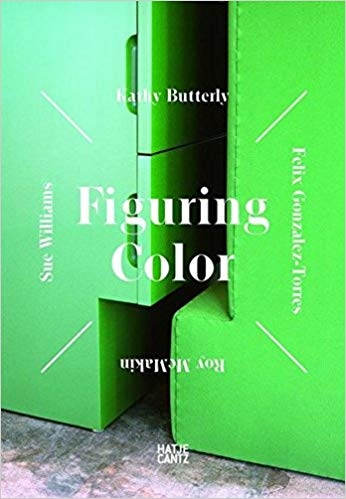 Figuring Color book cover with a green sculpture and the exhibition title. 