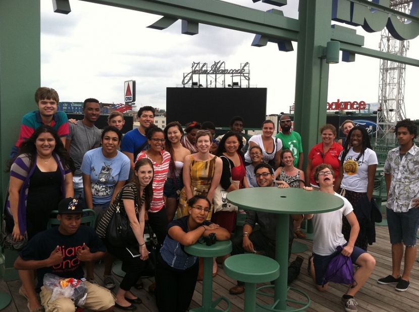 Teens and educators from 2012 ICA Teen Convening at Fenway Park