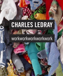 THe cover of Charles Ledray workworkworkwork with a closeup of his sculpture and the book's title. 