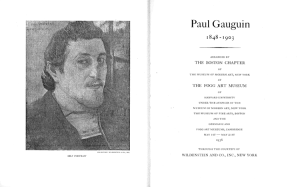 Gauguin catalogue cover, 1936