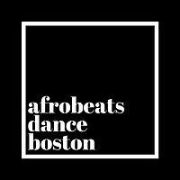 A square black and white logo for AfroBeats Dance Boston