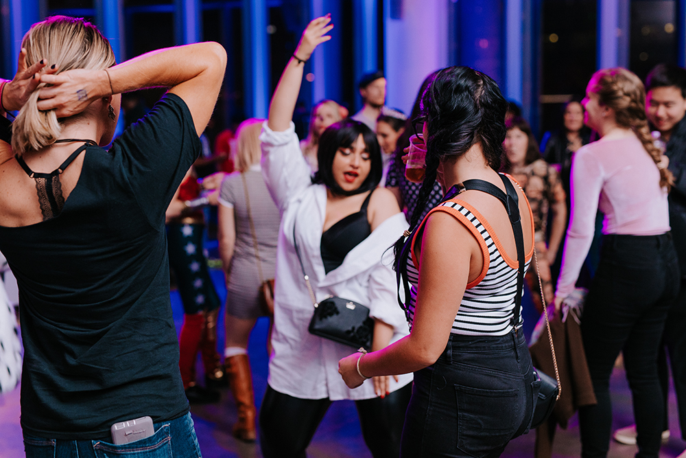 People dancing indoors