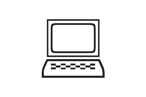 Icon of laptop. 