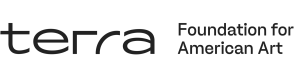 Logo for the Terra Foundation for American Art, featuring the word terra in bold, lowercase letters, with Foundation for American Art to the right in a simple sans-serif font—similar in style to AAMARP or ICA Boston branding.