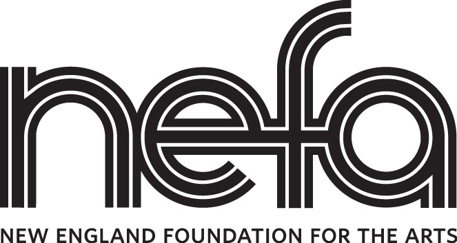 The logo features the acronym nefa in bold, black, stylized lowercase letters, with NEW ENGLAND FOUNDATION FOR THE ARTS in uppercase text below,