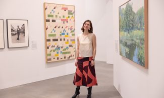 Portrait of Curatorial Assistant Meghan Clare Considine in the Say It Loud: AAMARP, 1977 to Now exhibition