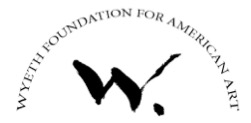 A stylized black W. below the text Wyeth Foundation for American Art curved in a semicircle above it, on a white background.